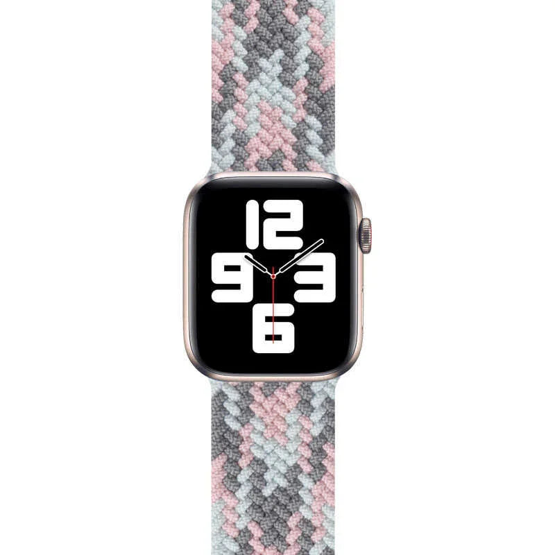 Wiwu Watch 49/46/45/44 Mm Braided Loop 155mm Strap - Grey+Pink+Blue - Tashqila Wiwu Watch 49/46/45/44 Mm Braided Loop 155mm Strap - Grey+Pink+Blue - Tashqila